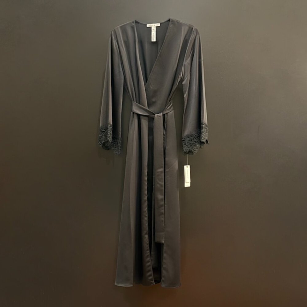Rya Collection | Rosey Lace Trimmed Satin Robe | NWT - Picture 10 of 11